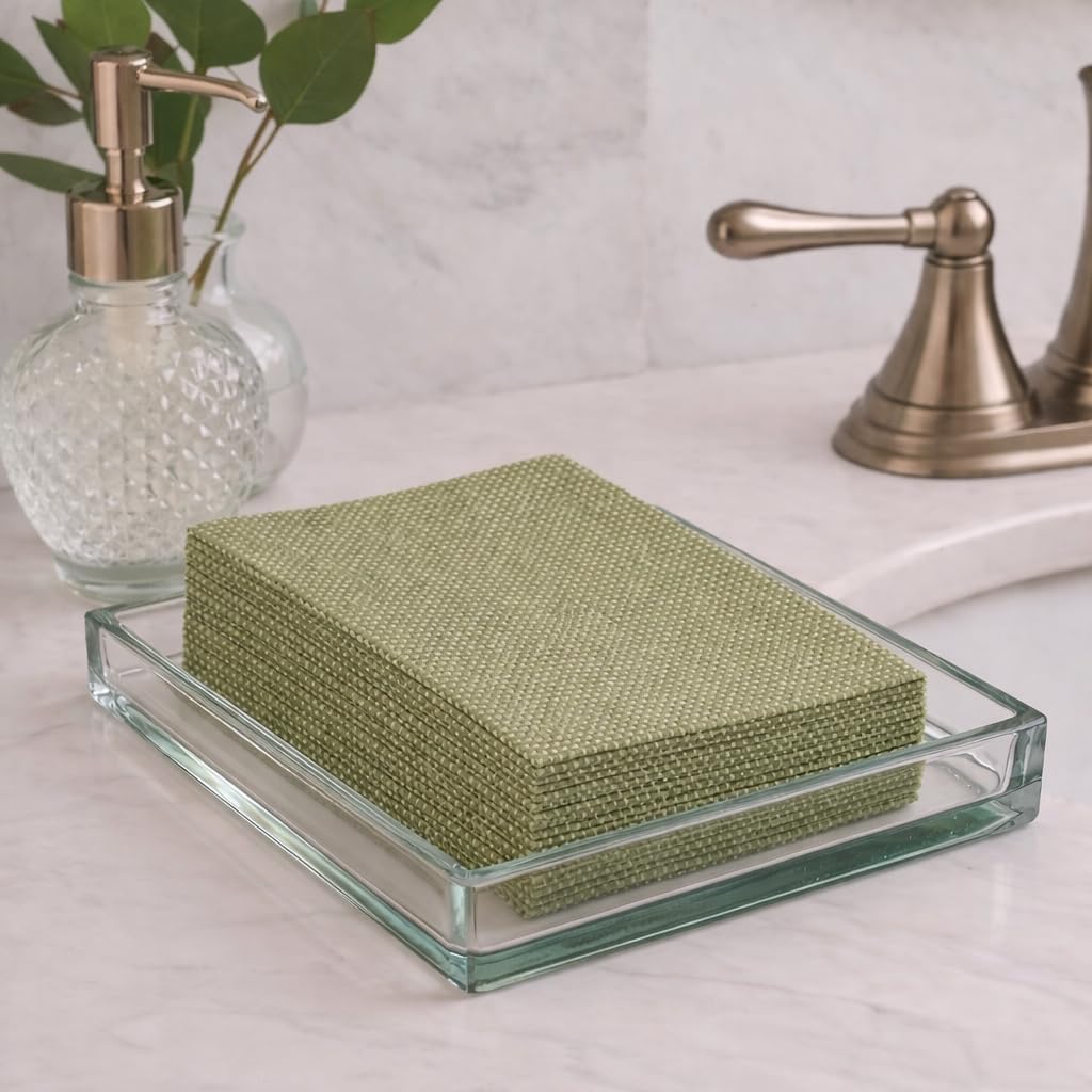 Asciugamani per ospiti usa e getta Made in Italy effetto lino – Tovaglioli da bagno Airlaid di alta qualità, morbidi e assorbenti, asciugamani di lusso eleganti tovaglioli da cena per feste