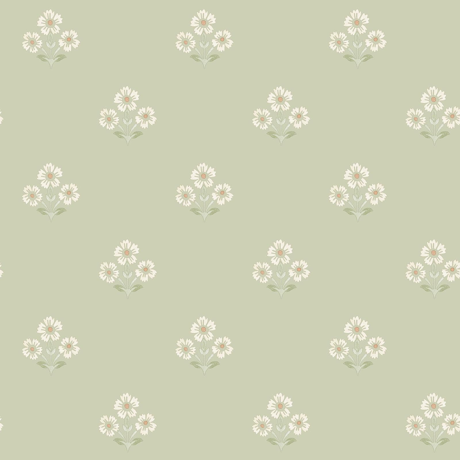 Holden Décor Daisy Motif Sage Wallpaper Small