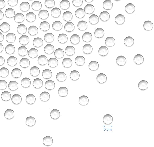 Miniatura 8 de Mini cuentas acrílicas transparentes con parte trasera plana de 1 libra, canicas acrílicas planas para relleno de jarrón, decoración de jardín de