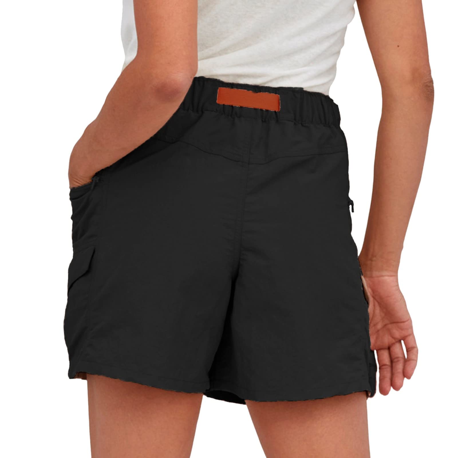 2026 Pantalones cortos para mujer al aire libre Everyday Shorts Cargo Shorts Verano Entrenamiento Elástico Pantalones Cortos de Senderismo con Cintura