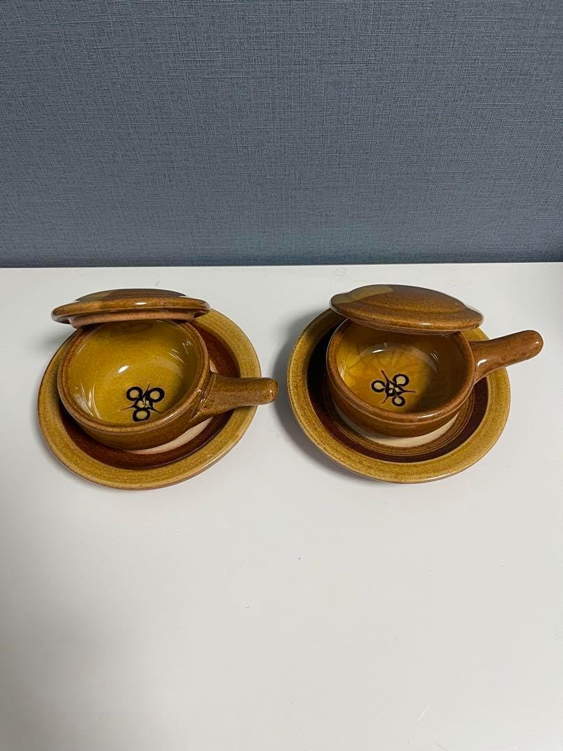 民藝島根県 布志名焼湯町窯エッグベーカー小2個セット 湯町窯で絵付け