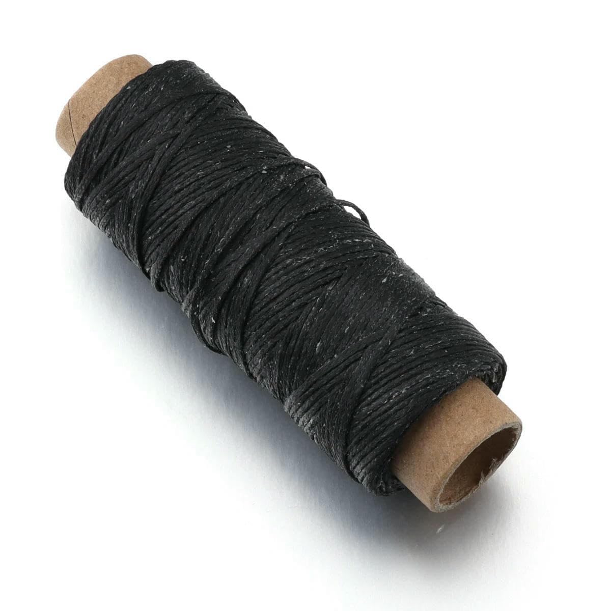 50yards/lot Polyester Flat Waxed Thread 150D 1mm Leather Sewing String Cord For Leathercraft Bookbinding Hand Stitching Thread-Black