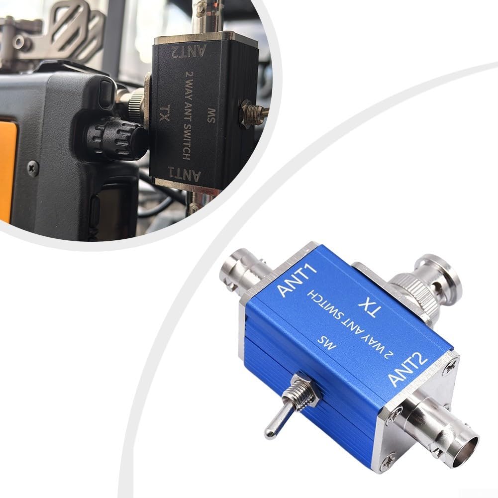 Interruptor de antena coaxial manual de dos vías, 1 entrada, 2 salidas, adecuado para radio aficionada, funcionamiento de amplia frecuencia y características de protección de seguridad al suelo (SL-16