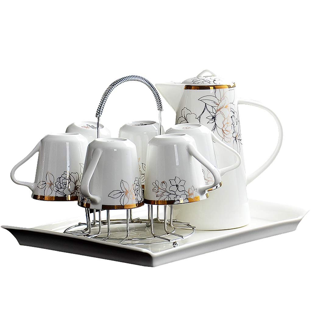 Generic Zestaw Herbaty Domowy Ceramiczny Zestaw Filiżanki Herbaty Salon Water Cup 9-Częściowy Zestaw Herbaty Zestawy Herbaty
