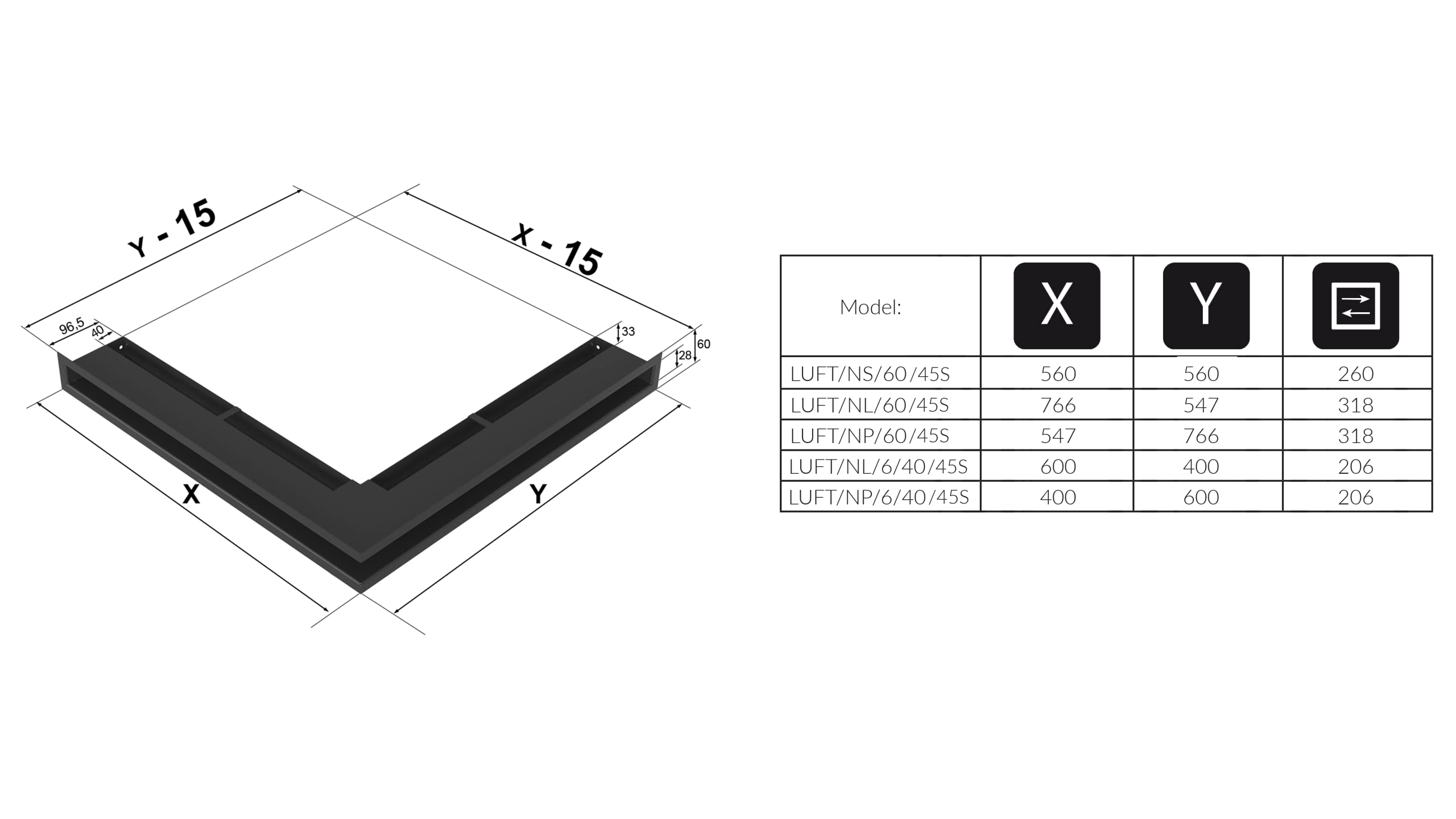 Plintrooster Zwart 1000x80mm kopen