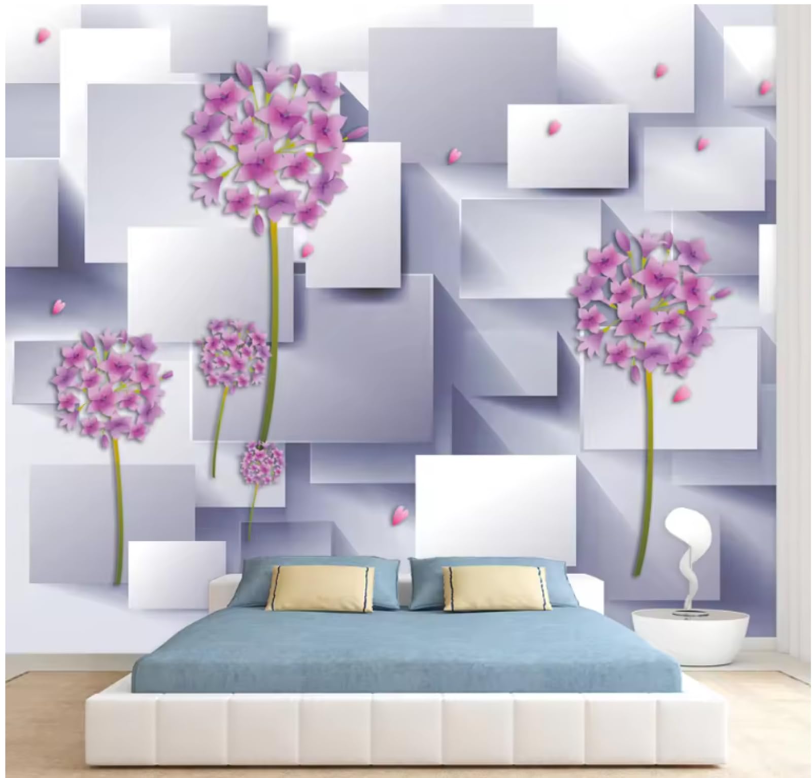 Tapety dekoracja salonu kwiatowa geometria tapety ścienne naklejki wystrój domu tapeta 3D, 3D, 300 x 210 cm