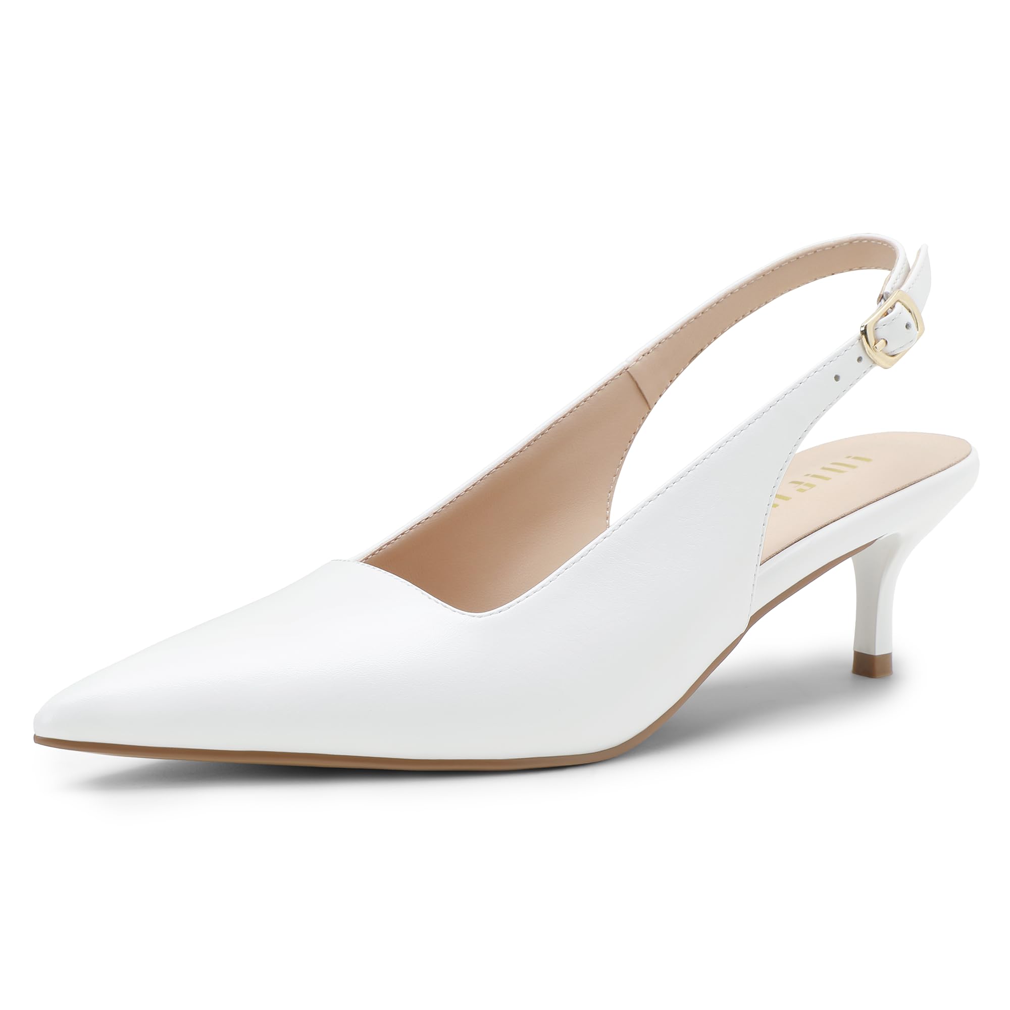 IN2 Slingback Dress Shoes for Women Closed Pointed Toe Low Kitten Short Small Heels Ladies Brides Dressy Wedding Formal Office Party Evening Prom Comfortable Classy Trendy Cute Pumps Shoes-image-46