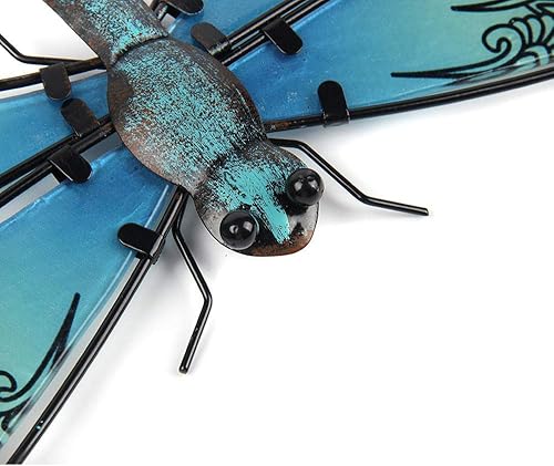Miniatura 7 de SKHF Adornos Escultura Metal Libélula Pared Arte Jardín Decoración Miniaturas Animales Estatuas Al Aire Libre y Esculturas Patio Decoración