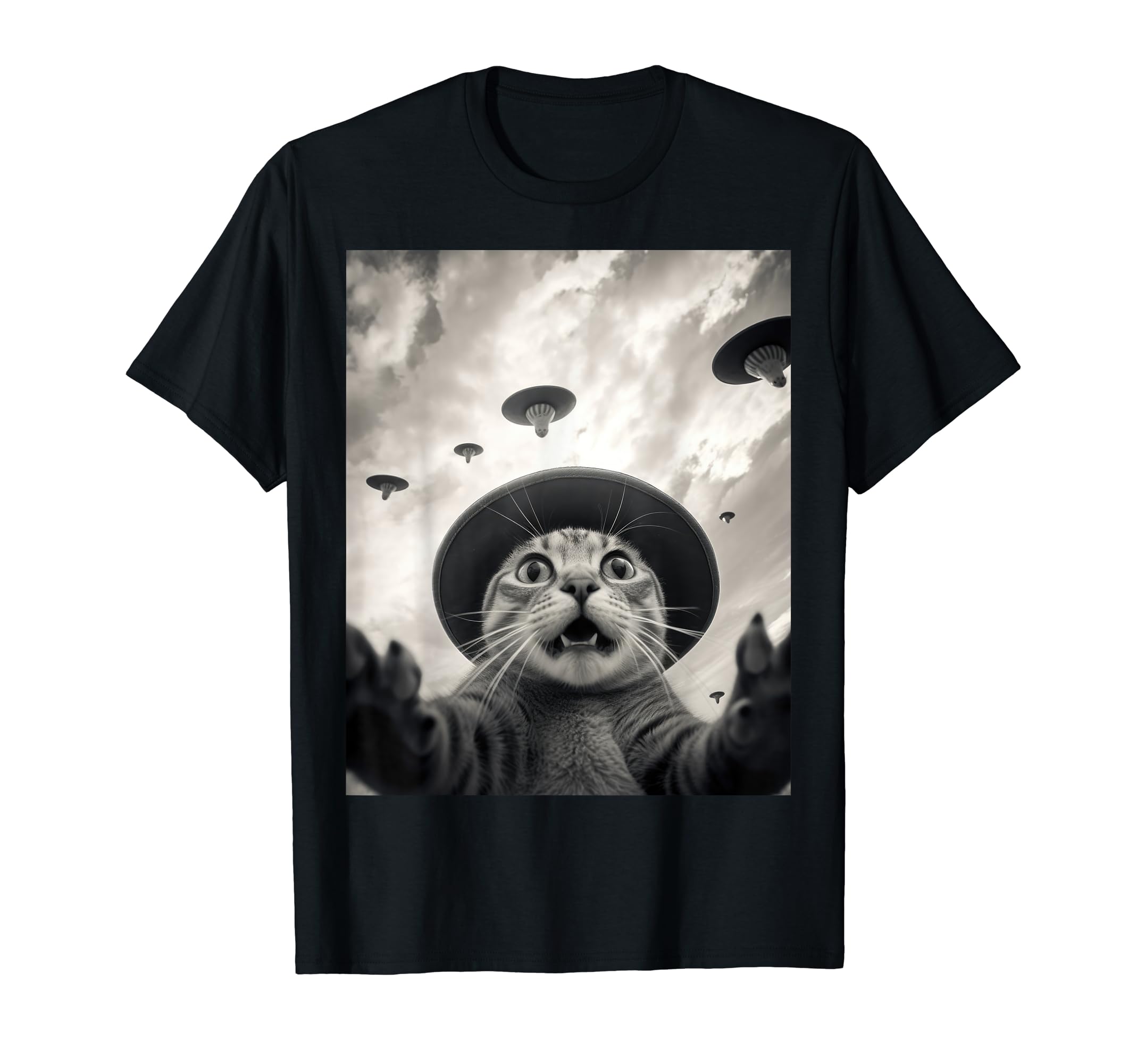 Alien Cat UFO T-Shirt