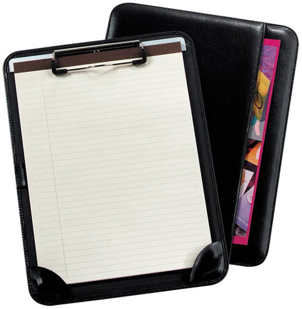 Andrew Philips Leather Clip Board Black