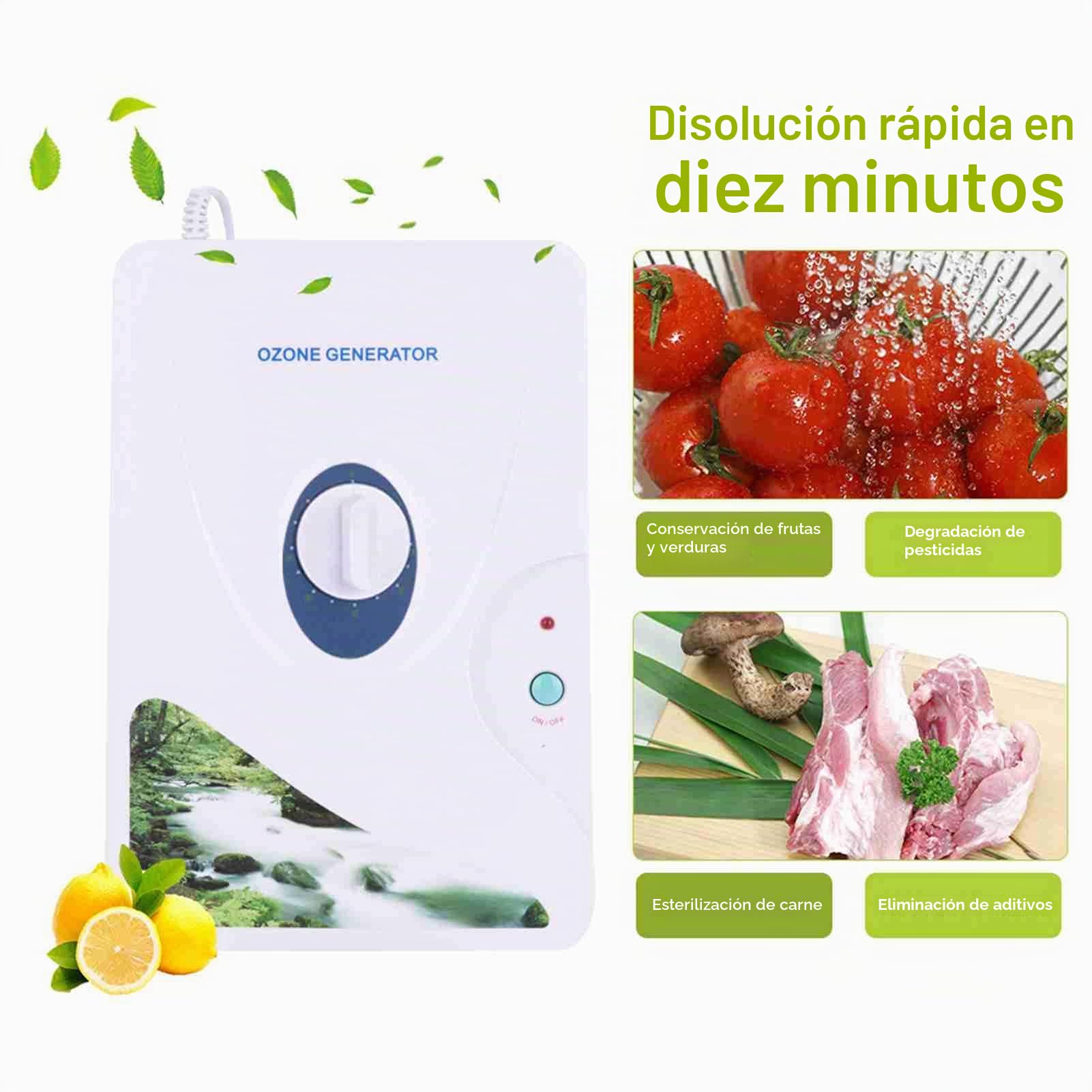 Generador de Ozono Digital con Temporizador, Máquina Purificadora de Agua y Aire O3, Esterilizador para Desinfección de Agua y Oxígeno