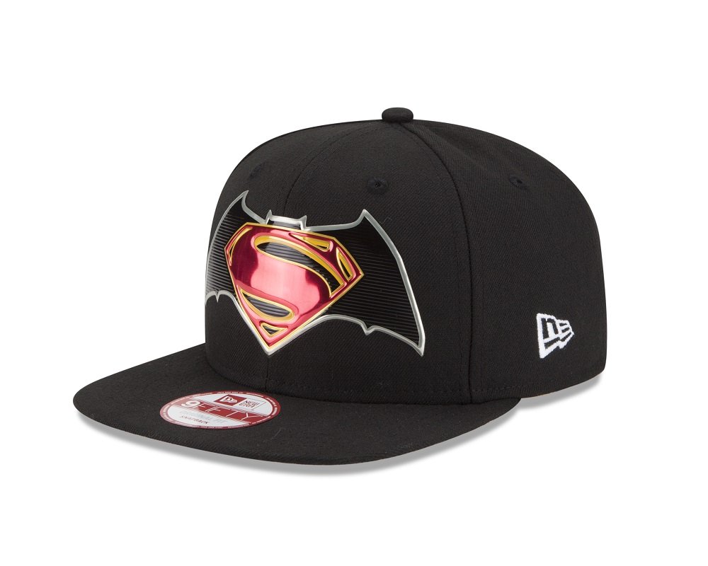 New Era Men's Black 9Fifty Snapback Cap - Batman V Superman - S/M