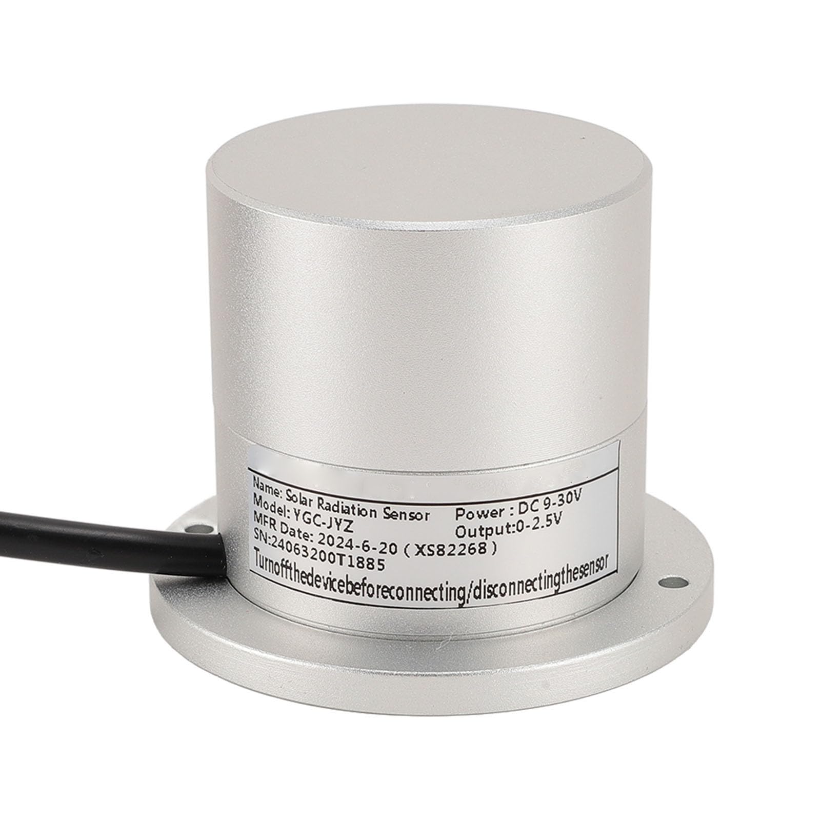 Generic Transmisor Preciso de Sensor de Radiación Solar para una Medición Solar Precisa en Meteorología, Construcción de Aluminio Duradera, 1 X 65x52 Mm (YGC-JYZ-KV-V2)