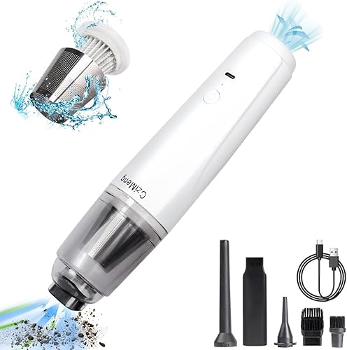 Aspiradora de mano inalámbrica, aspiradora de coche, alta potencia, recargable, succión y soplado, mini aspiradora para automóvil, hogar, oficina,