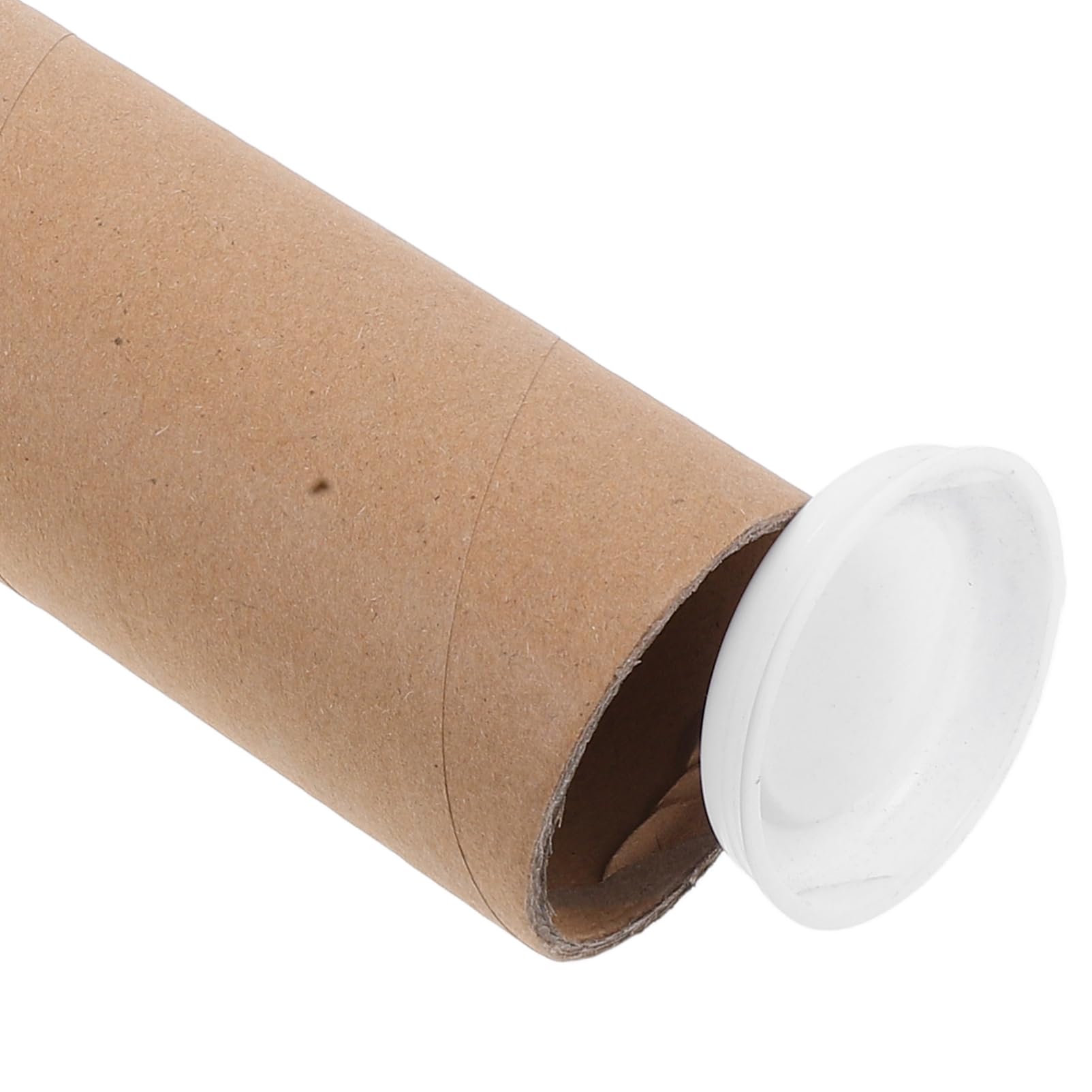 Cabilock 10pièces Tubes Expédition Carton Kraft Blancs Avec Bouchons Pour Envoi Stockage De Documents Et Affiches Matériaux Emballage Pour Petites Entreprises