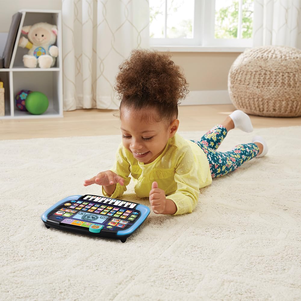 VTech bit Smart Tablet, Tableta Infantil educativa con Pantalla retroiluminada, Teclado ABC y 10 Teclas Piano, 8 Actividades y 4 Modos de Juego, Idioma Italiano, Pilas Incluidas, 2-5 años | Pantalla retroiluminada, teclado ABC, 10 teclas piano, 8 activida