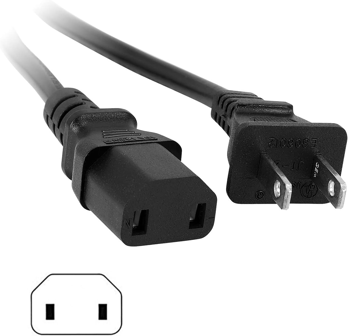 [UL LISTED] 5FT 2 Prong AC Power Cord Cable for Sony PS4 Pro