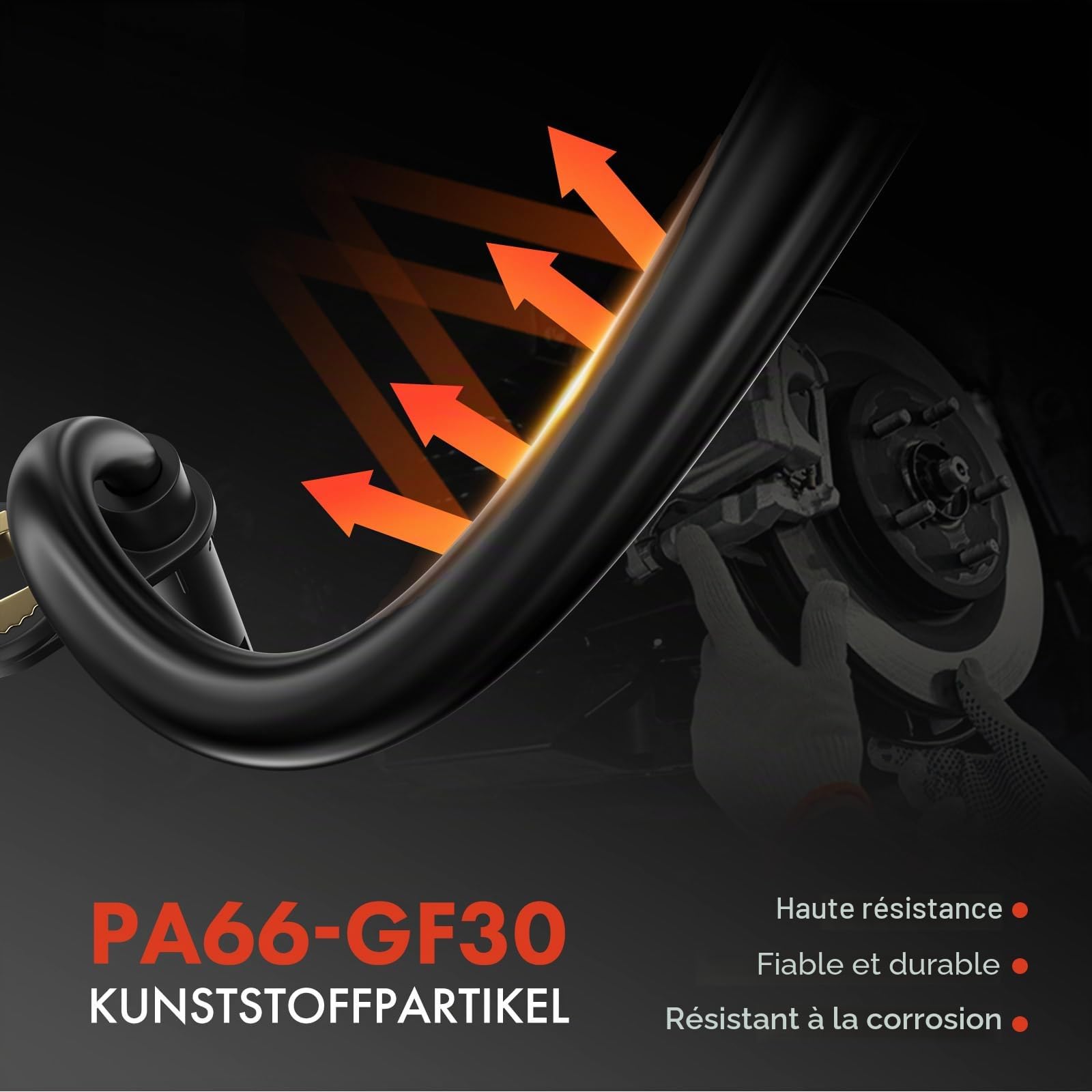 Frankberg 2 capteurs de vitesse de roue ABS arrière gauche droite 454577 | Compatible avec: 206 SW 2E/K, 206 CC 2D, 206 Hatchback 2A/C