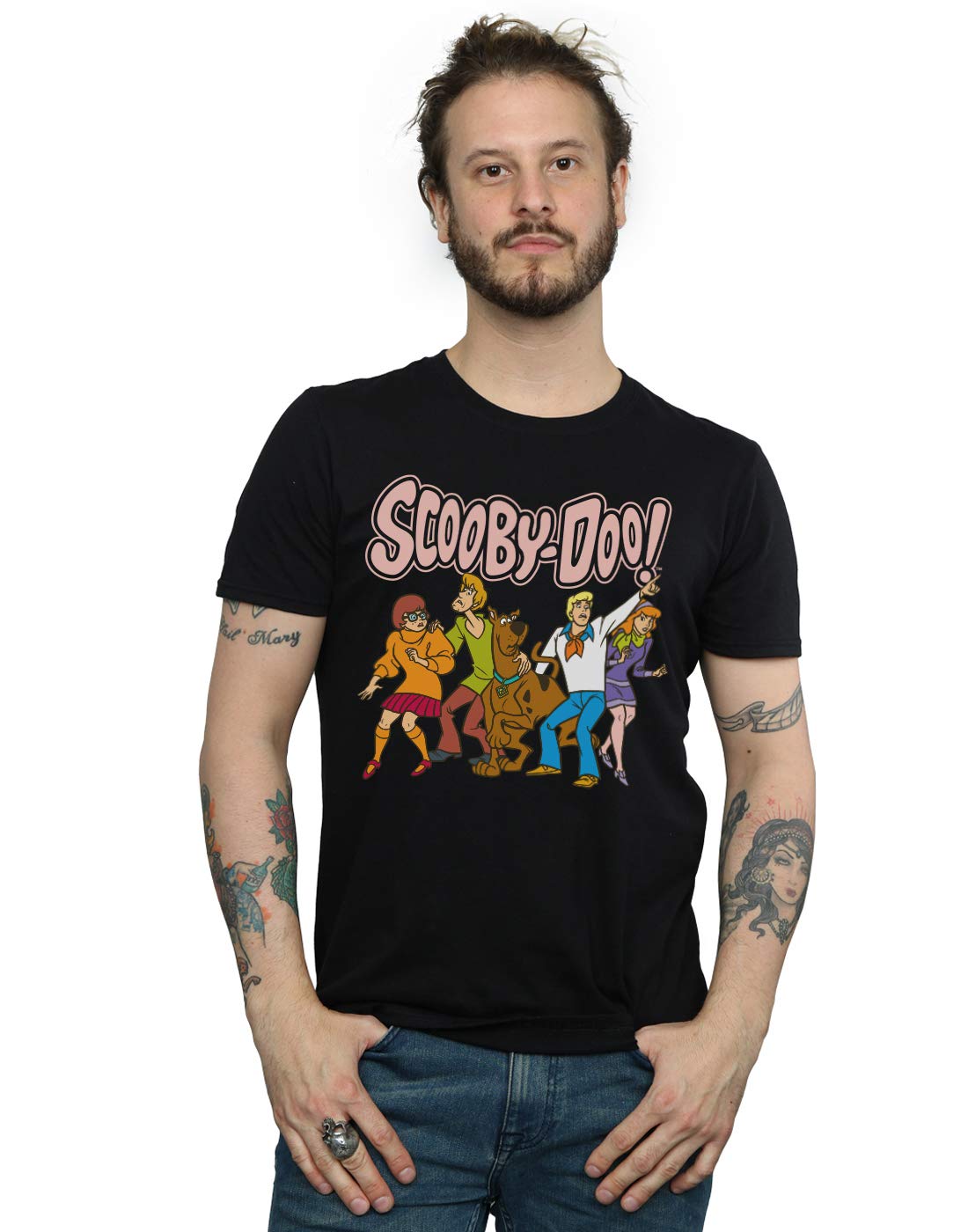 Absolute Cult Men's Black Scooby Doo Classic Group T-Shirt XXXXX-Large