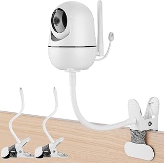 2Pack Baby Monitor Mount Compatible with HelloBaby HB65/HB6550/HB6558/HB66/HB248,ANMEATE SM935E/SM650,Bonoch,ChildsFarm Baby Monitor, 8inches Flexible Arm,Attach Your Baby Cam Wherever You Like