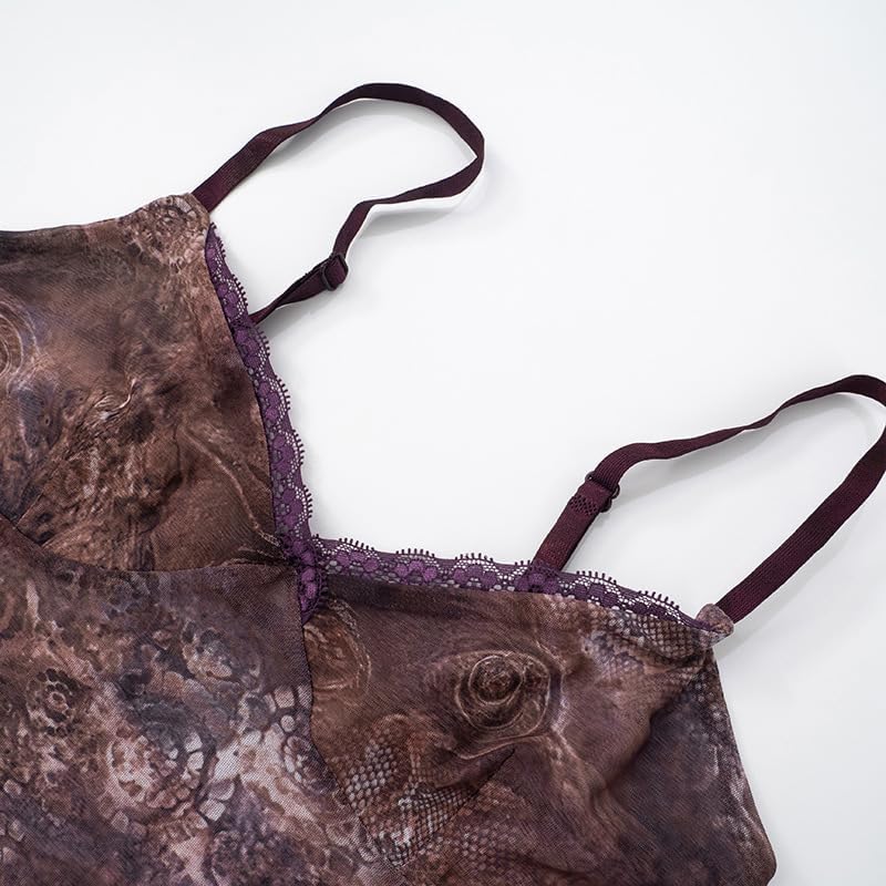 Womens Print 2 Piece Skirt Outfits Lace Up Halter Crop Top Mini Wrap Skirt Summer Sexy Going Out Sets - Image 5