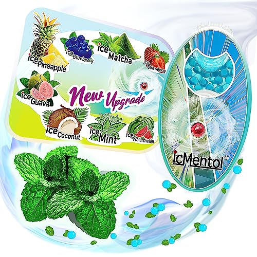 icMentol - 12 Flavours and Combo Packs Available, 100pcs Menthol Ball, Menthol Capsules, Crushballs, Crush Ball (ice Mint)