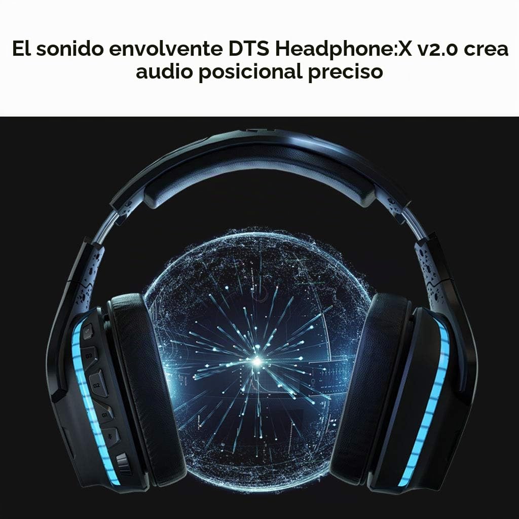 Logitech G935 Wireless 7.1 Surround Sound LIGHTSYNC Gaming Headset - NA - 2.4GHZ - N/A - EMEA (Reacondicionado)