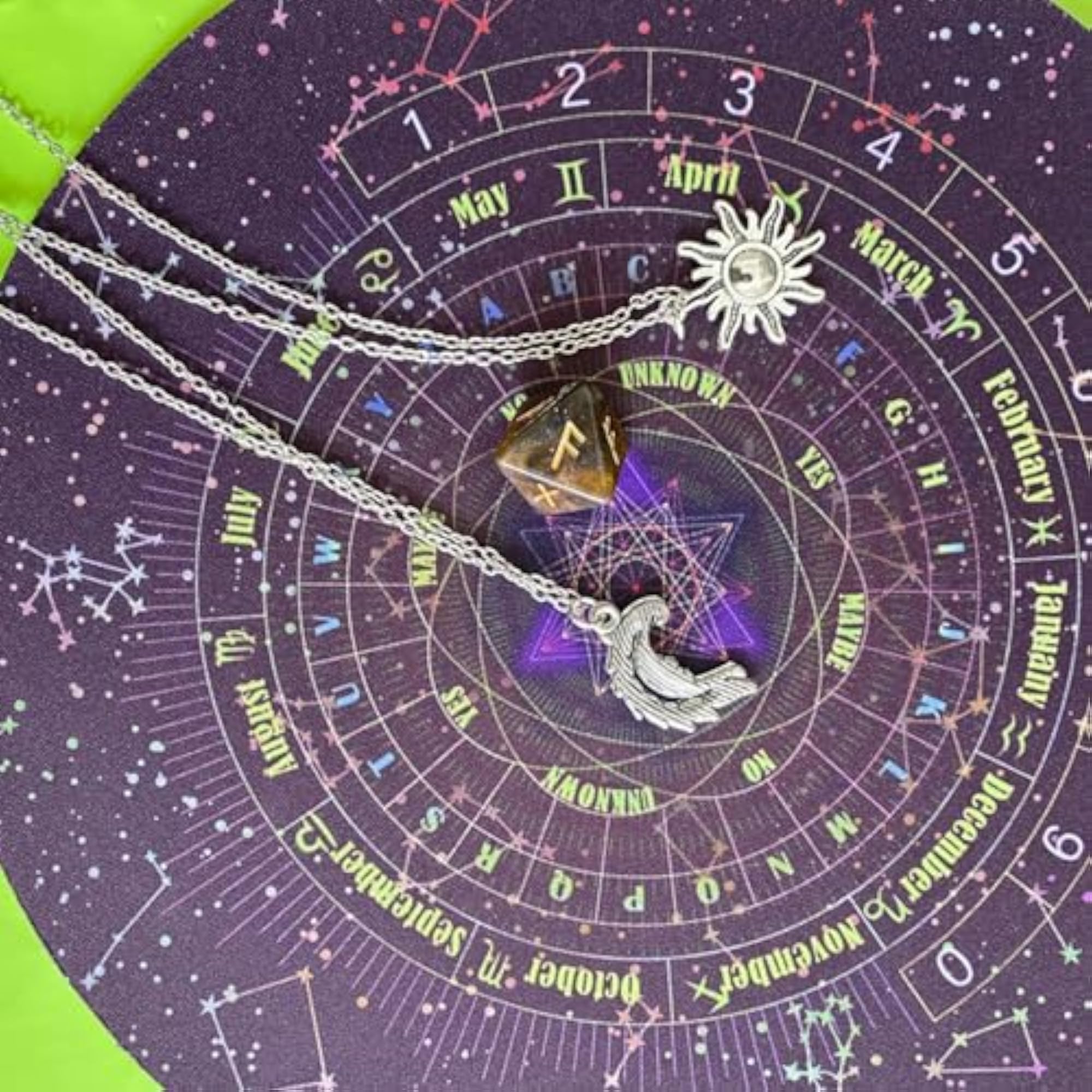 Thick Soft Altar Tarot Table Cloth, Constellations Design