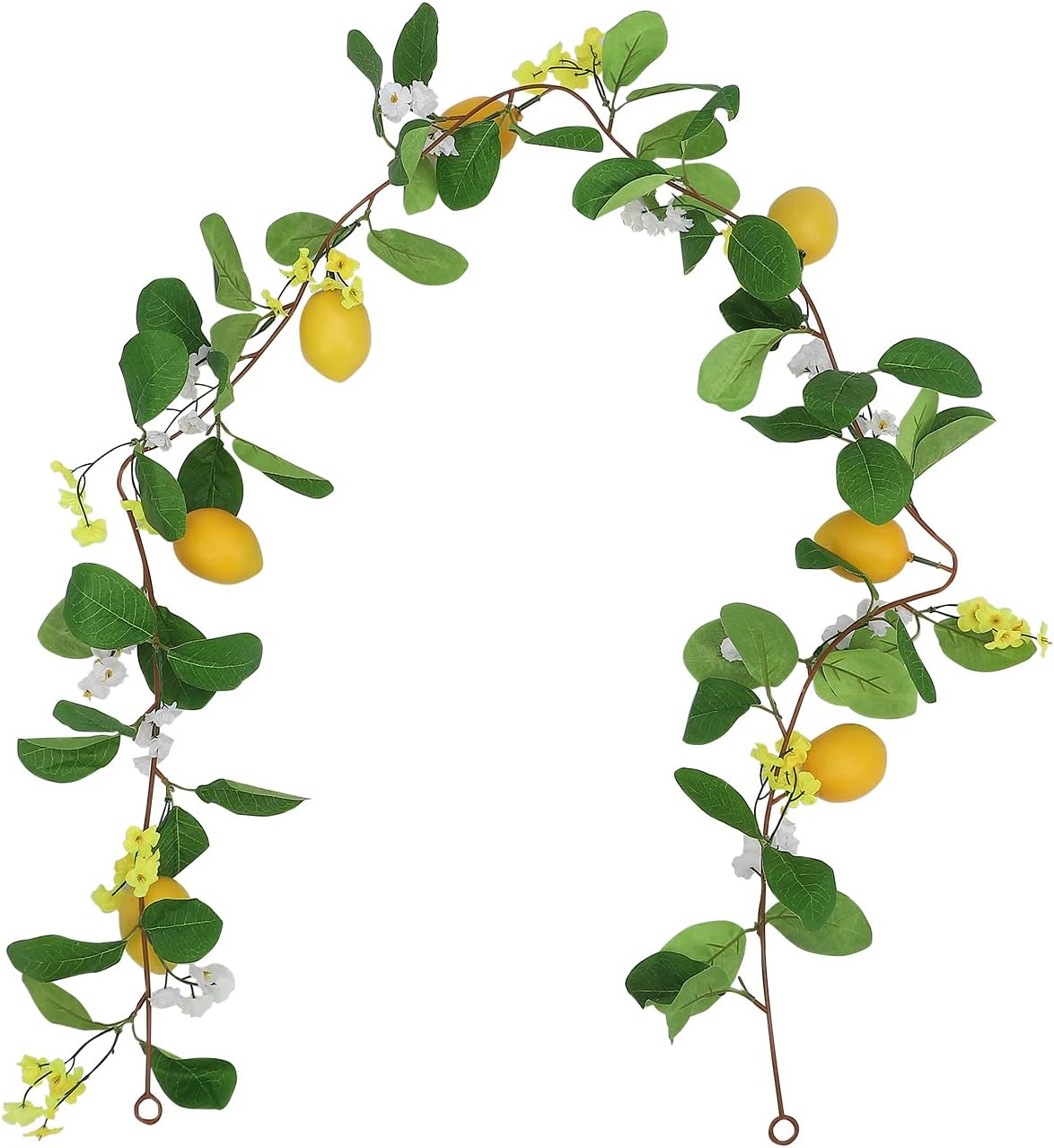 5.2 Ft Artificial Lemon Garland with Greenery,Faux Spring