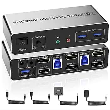 ✨即購入ok✨デュアルモニター HDMI KVM 切替器 4K@60Hz 1_05943848-9d8e-4927-b1f6-