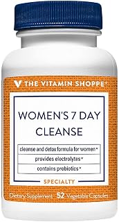 The Vitamin Shoppe Women's 7 Day Cleanse - Detox Formula with Probiotics & Electrolytes (52 Vegetable Capsules)