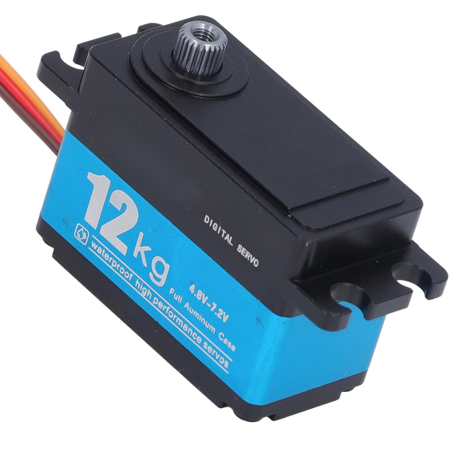 SEAFRONT Servo de 12 Kg Engranaje de Metal Completo de Acero para Brazo Robot Drone y Coche con Dirección Digital 90 Grados