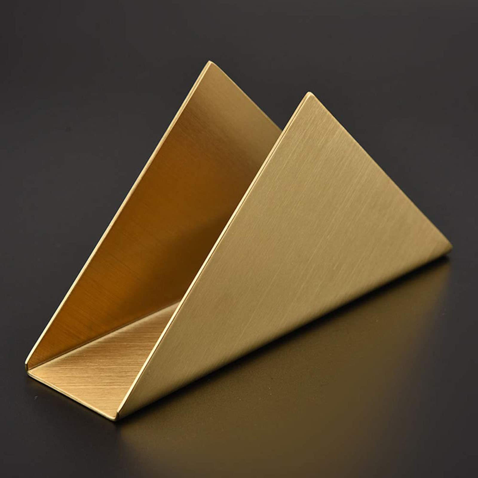 Confezione da 2 portatovaglioli in acciaio inox 304# triangolari, dispenser per tovaglioli da cocktail, per cucina, tavoli da pranzo, tavoli da picnic