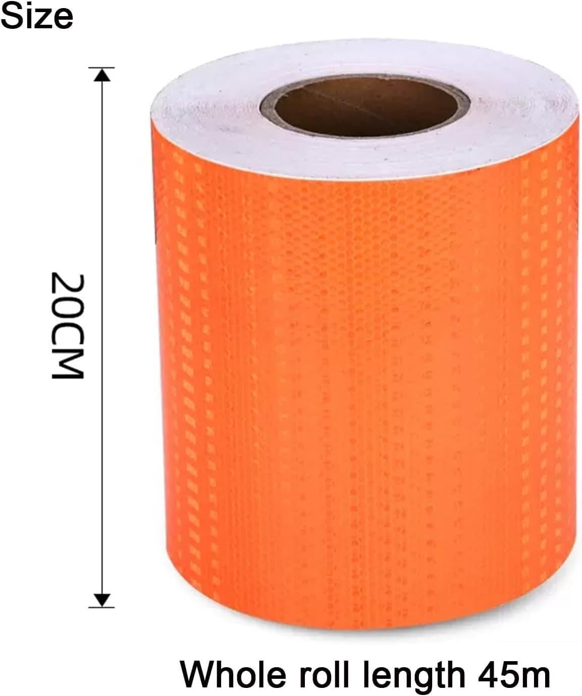 Taśma odblaskowa bezpieczeństwa Samoprzylepna Taśma Odblaskowa Wielokolorowa 20cm x 45m(Oranje)