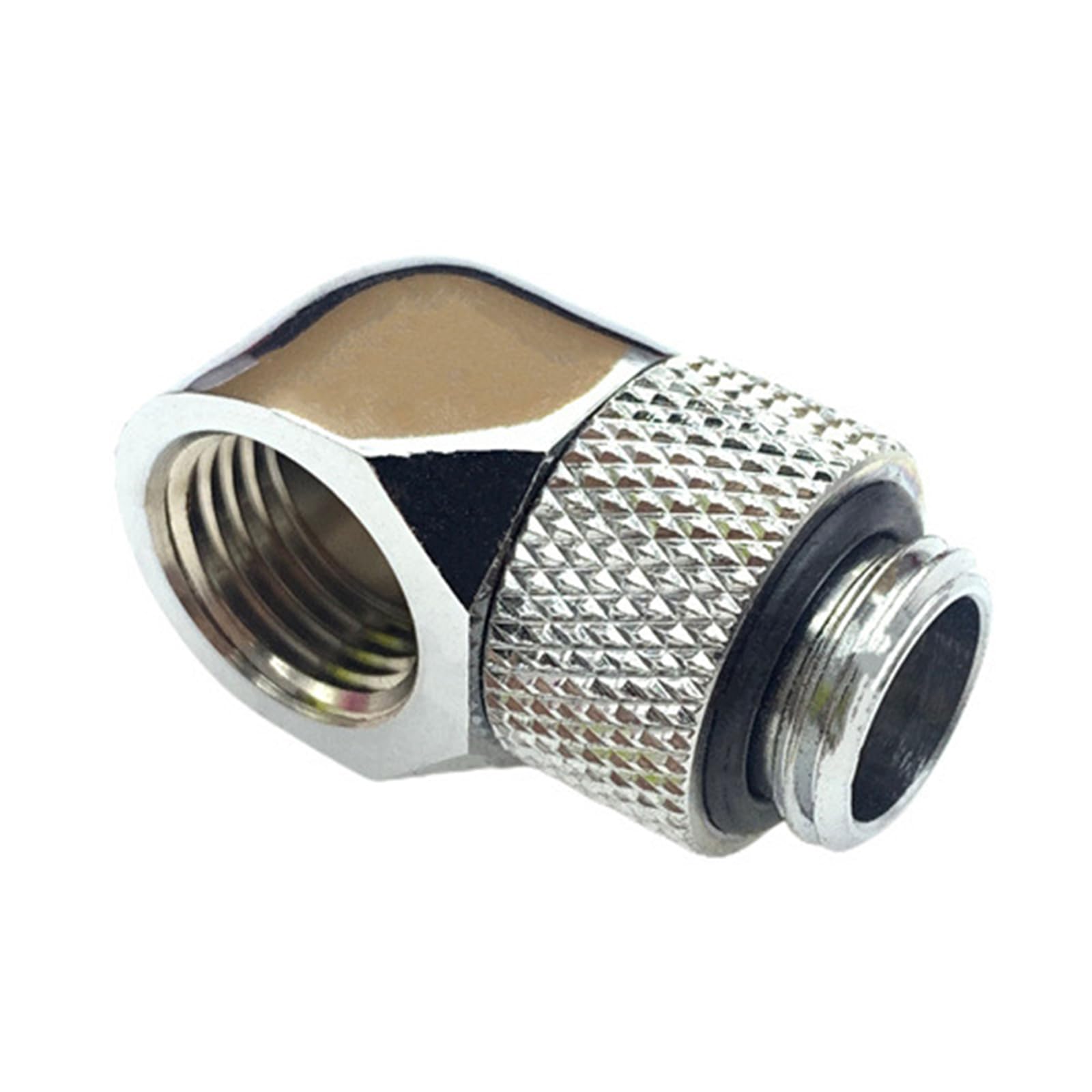 90 Degree Rotating Water Cooling Elbow Adapters High Pressure Resistant Metal Fitting for Tight Space Water Cooling