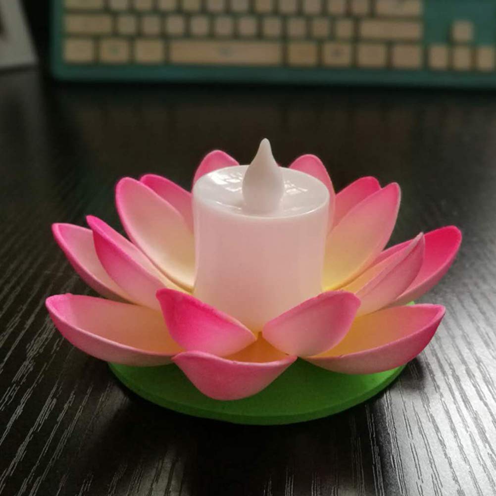 6 sztuk 11.5 cm Solar Power LED Lotus Światła Lampa Kwiat Pływający Staw Ogród Basen Lampka nocna