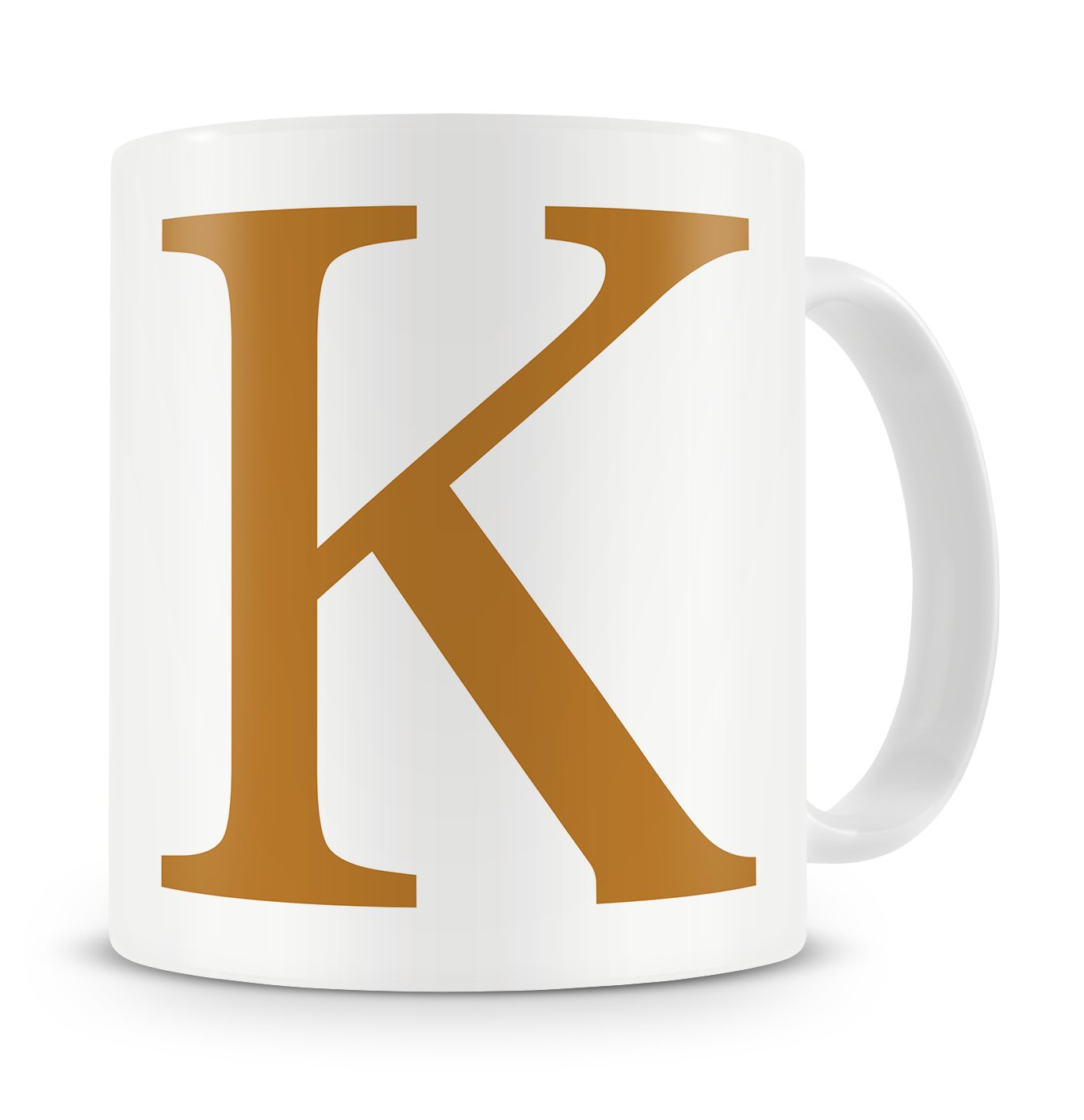 givagift Letter “K” Mug – Letter K Mug, K Letter Mug, K Mug – Mug Gift/Present – Choice Of Colours – Modern/Cool/Trendy Style Mug (Gold)