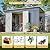 Trygoal Storage Shed 10x4 Ft with Woodshed, Large Utility Metal Tool Storage Shed with Floor and Lockable Doors, Outdoor Sheds with Air Vent for Garden, Backyard, Patio, Lawn, Dark Gray