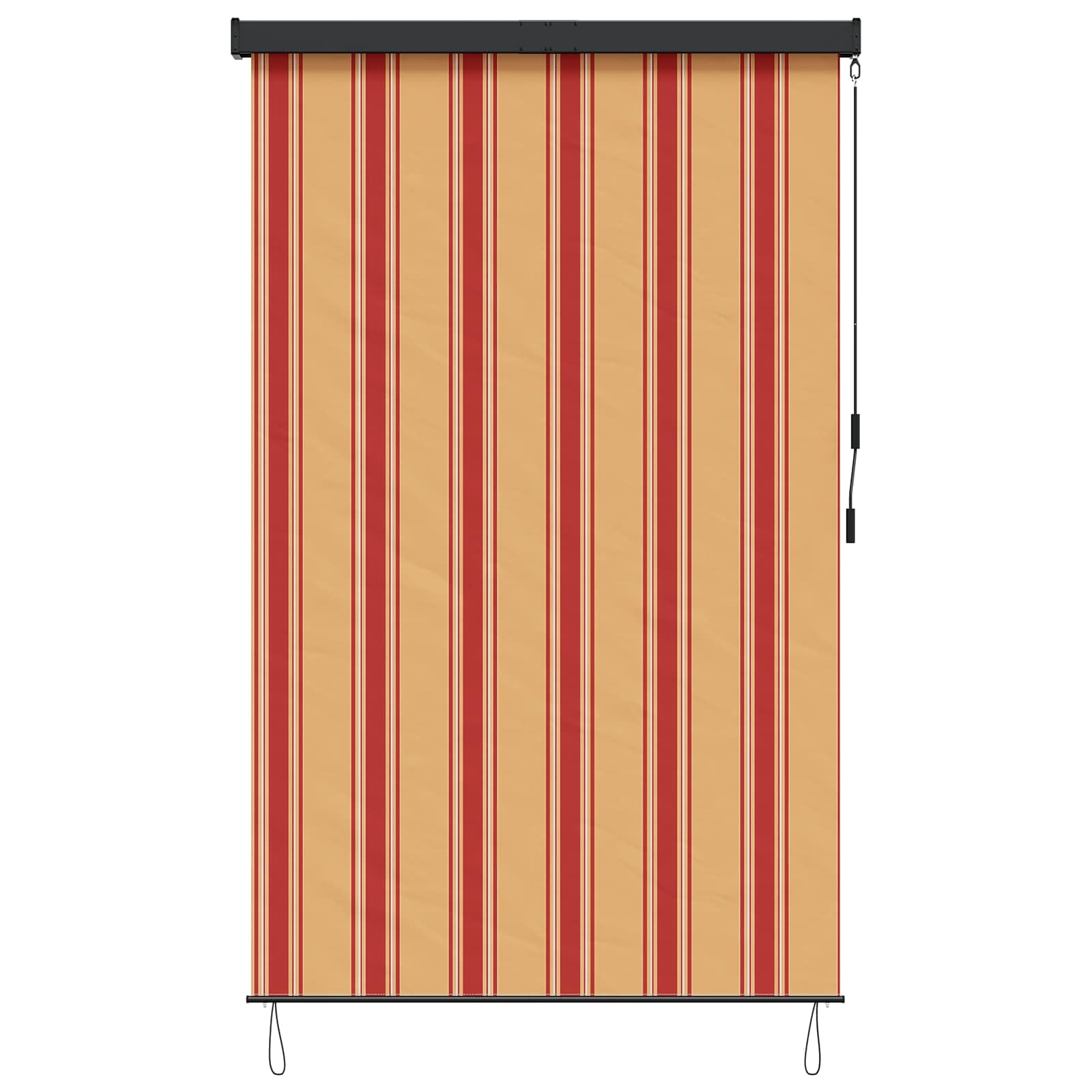 Store Enrouleur Extérieur Multicolore 140x250 cm - Brise-Vue Vertical Manuel à Manivelle en Polyester et Aluminium pour Balcon, Terrasse, Patio et Jardin