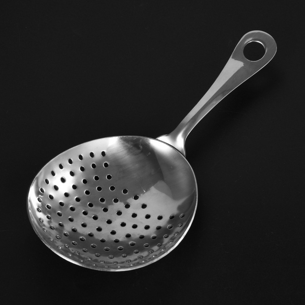 Bar Cocktail Strainer 304 Stainless Steel Julep Strainer Spoon Bar Tool for Cocktail Drinks Home or Commercial Bar Use 1pc
