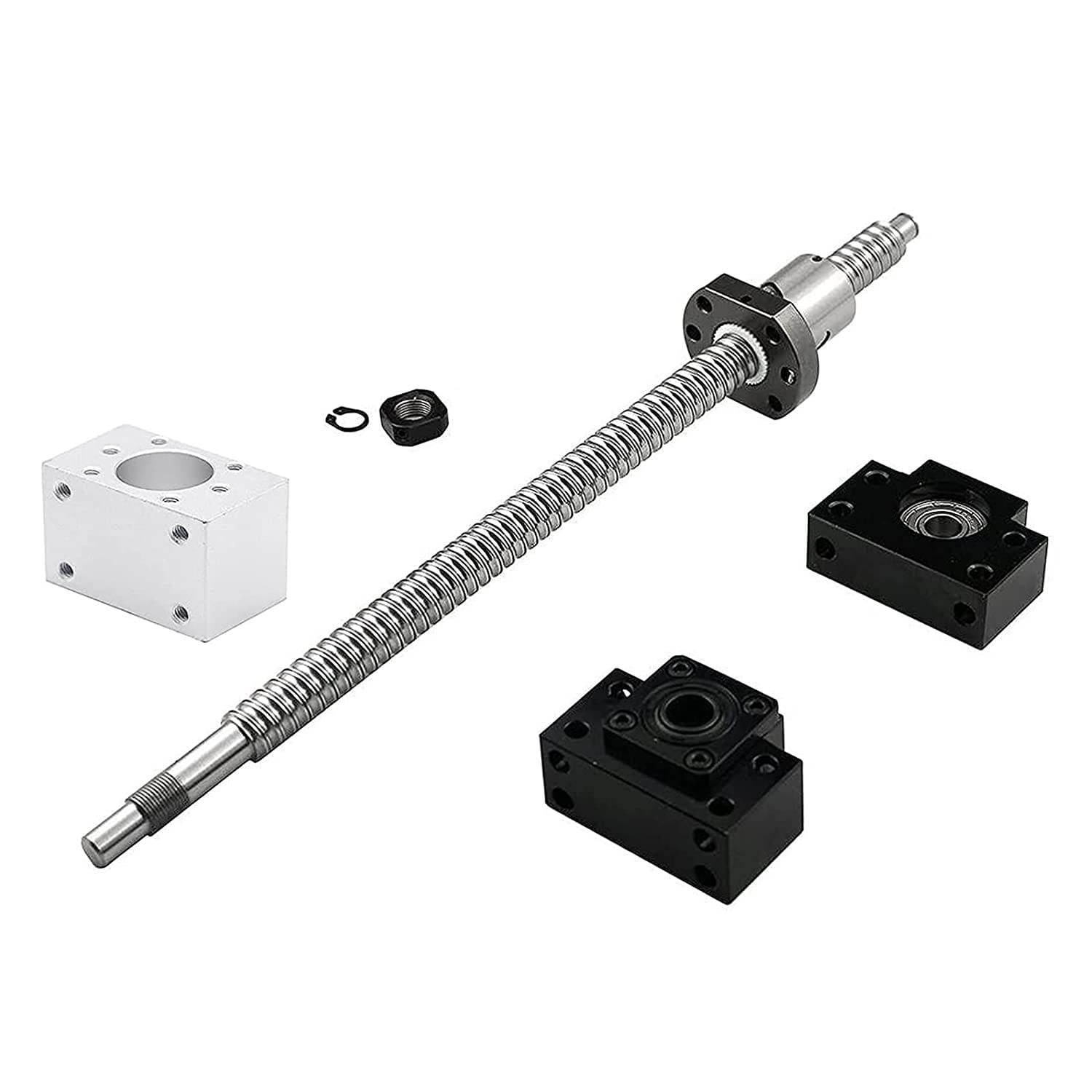 CNCMANS SFU1204 Bola Husillo Juego 250mm BK10 BF10 DSG12H CNC Grabado Máquina