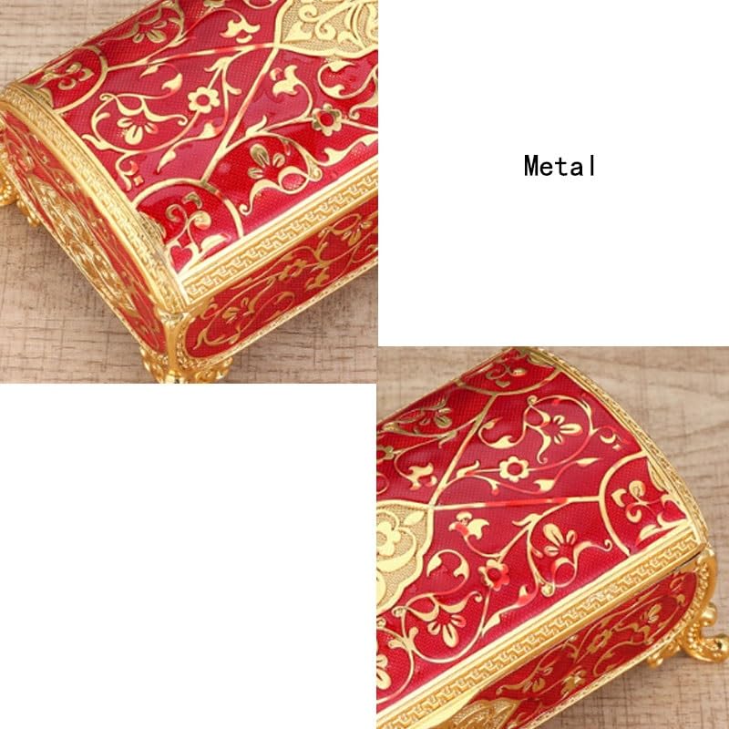 Scatola portaoggetti for collane con anelli in metallo retrò Anelli(Style4)