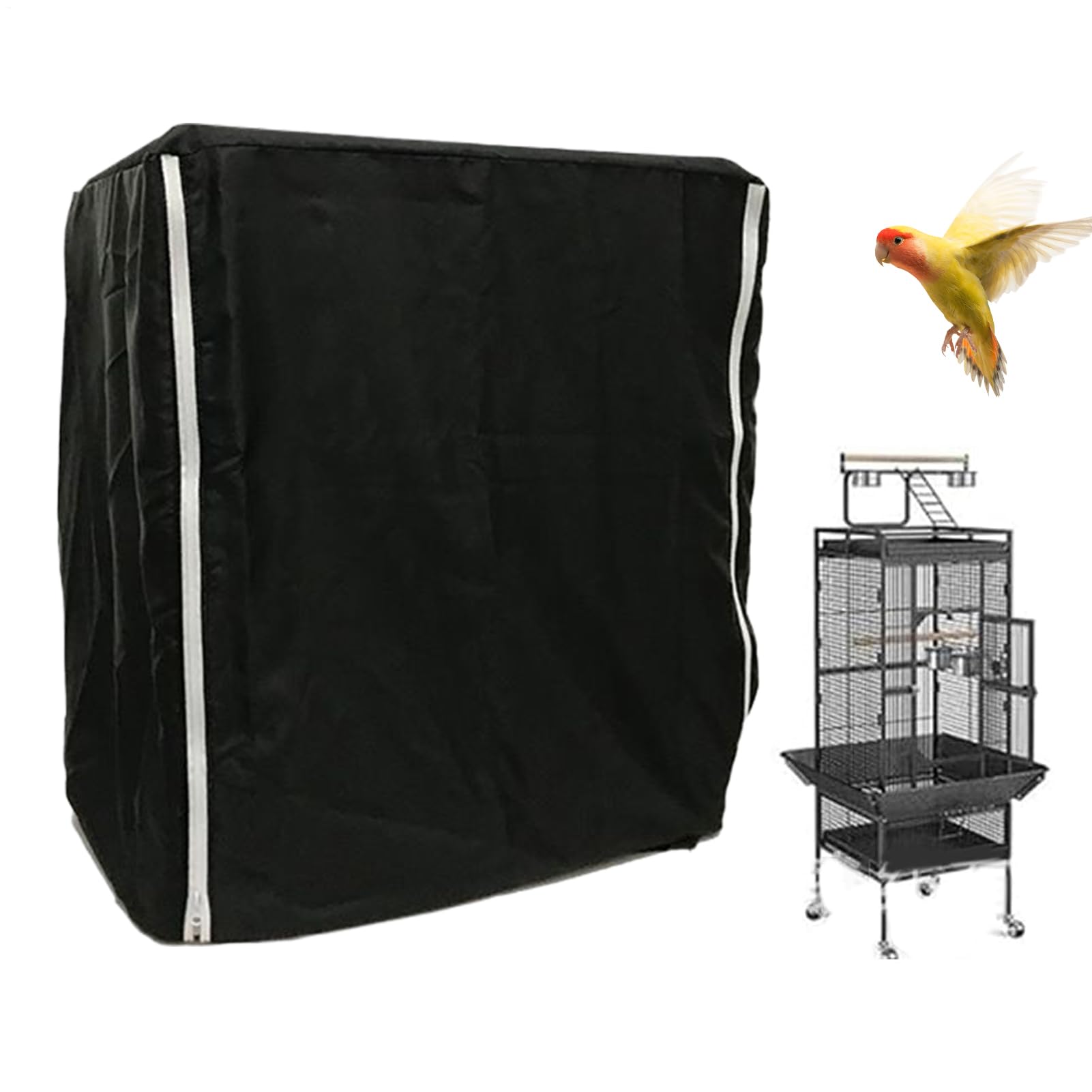 Zwpontia Parrot Cage Cover,Large Breathable Shading Sleep Night Blackout Cover - Bird Parrot Cage Guard Enclosure - for Canary Parakeet Budgies Finches