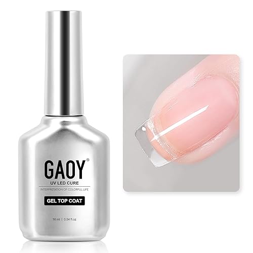 GAOY - Capa superior para esmalte de uñas de gel, 16ml, acabado transparente sin necesidad de limpieza, barniz de alto brillo para arte de uñas UV