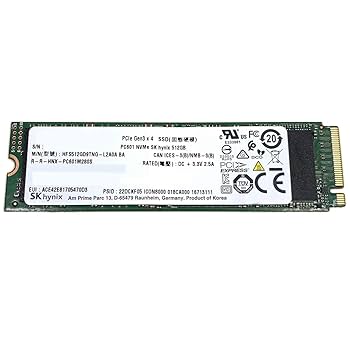 Amazon.com: SK Hynix SSD 512GB M.2 2280 PCIe Gen3 x4 PC601