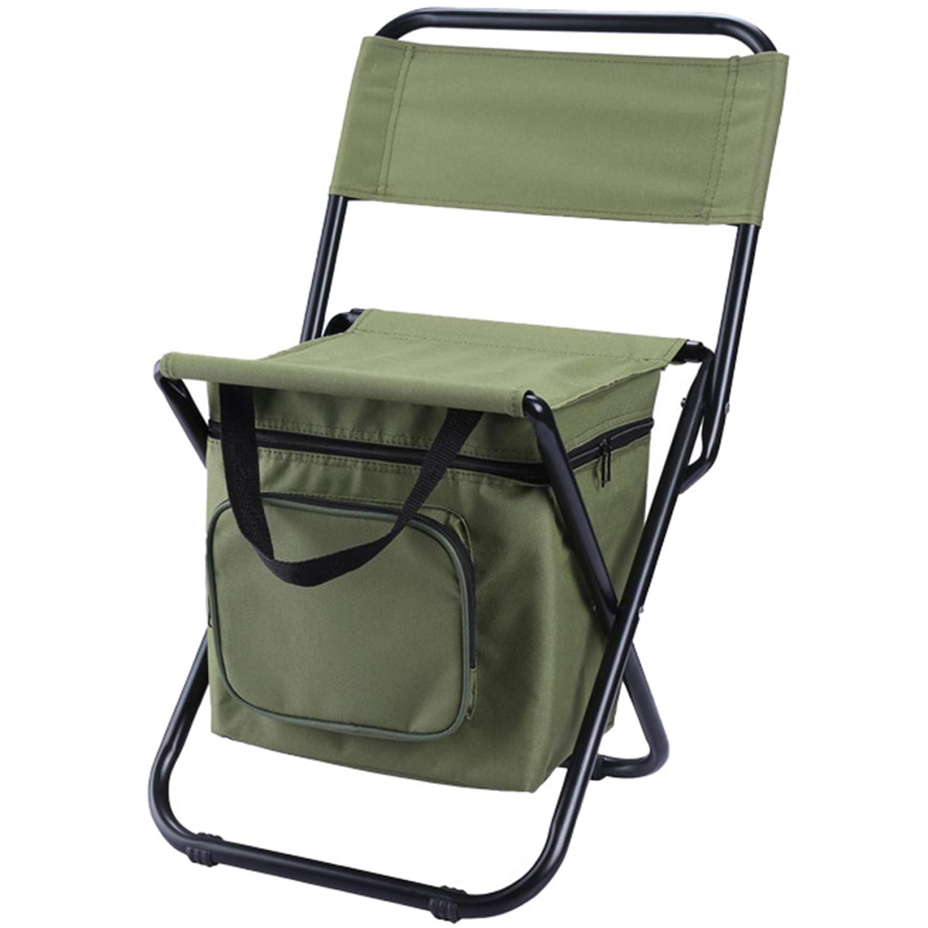 Chaise de pêche pliante avec sac à dos isotherme portable pour le camping