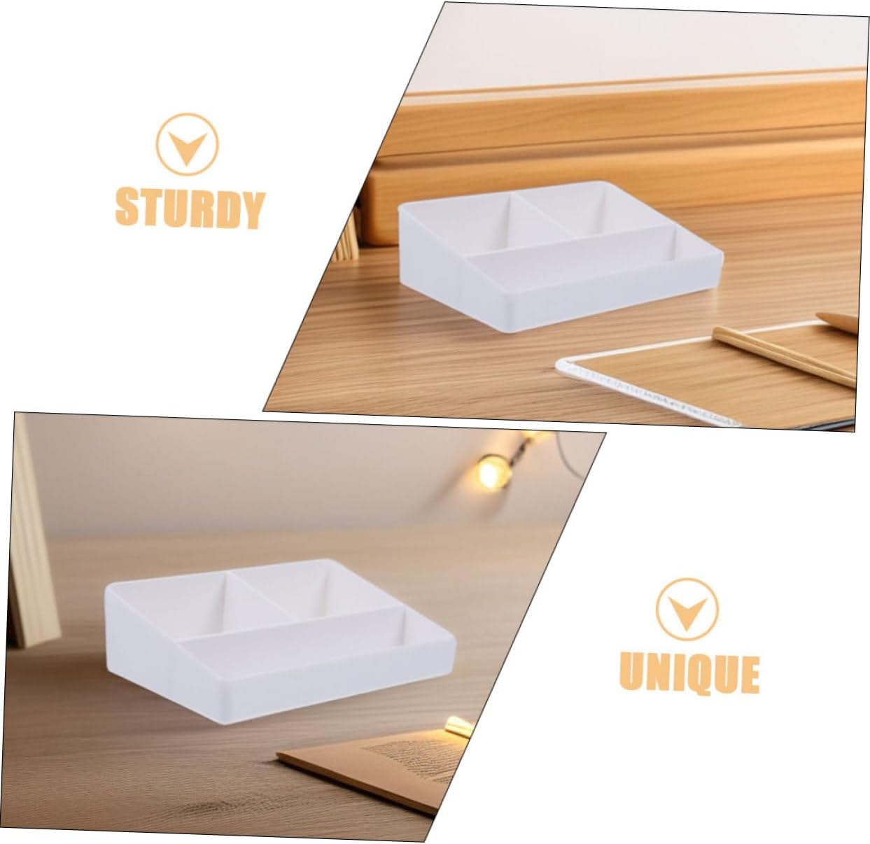 2pcs Tea Bag Holder Organizer and Sweetener Packets Storage Compact Sugar Packet Container for Coffee Bar Guest Rooms and Kitchen Countertop Organization
