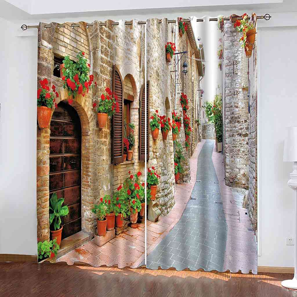 Rideaux occultants 100% polyester de haute densité rideaux à oeillets durables