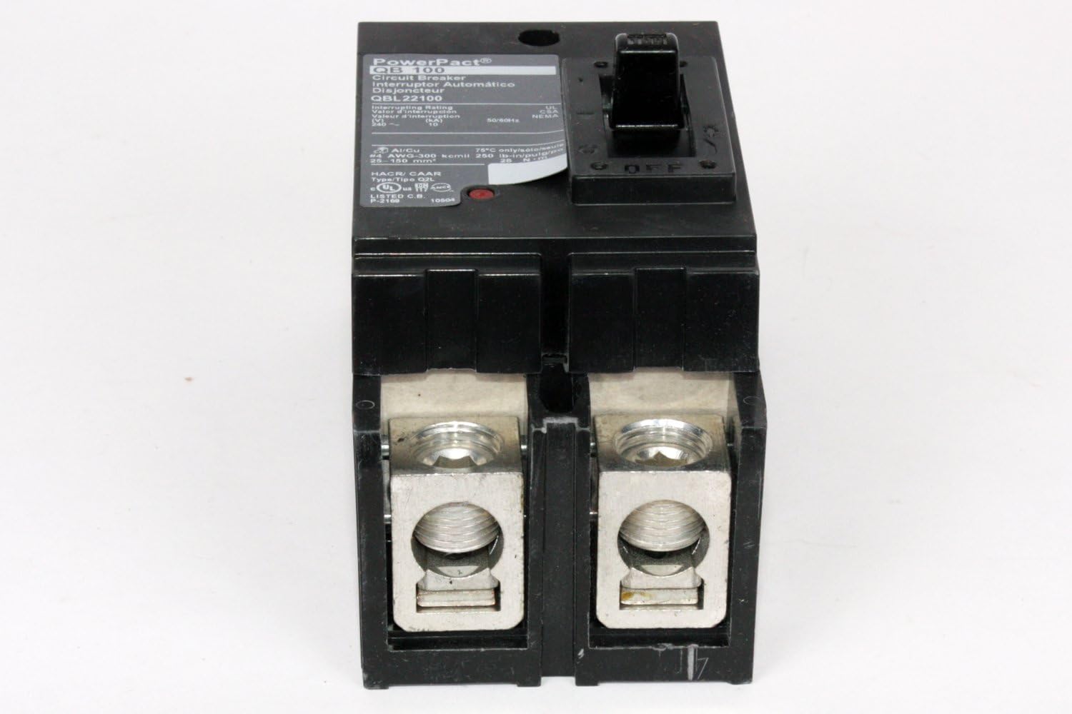 SQUARE D QBL22100 Molded Case Circuit Breaker 240V 100A