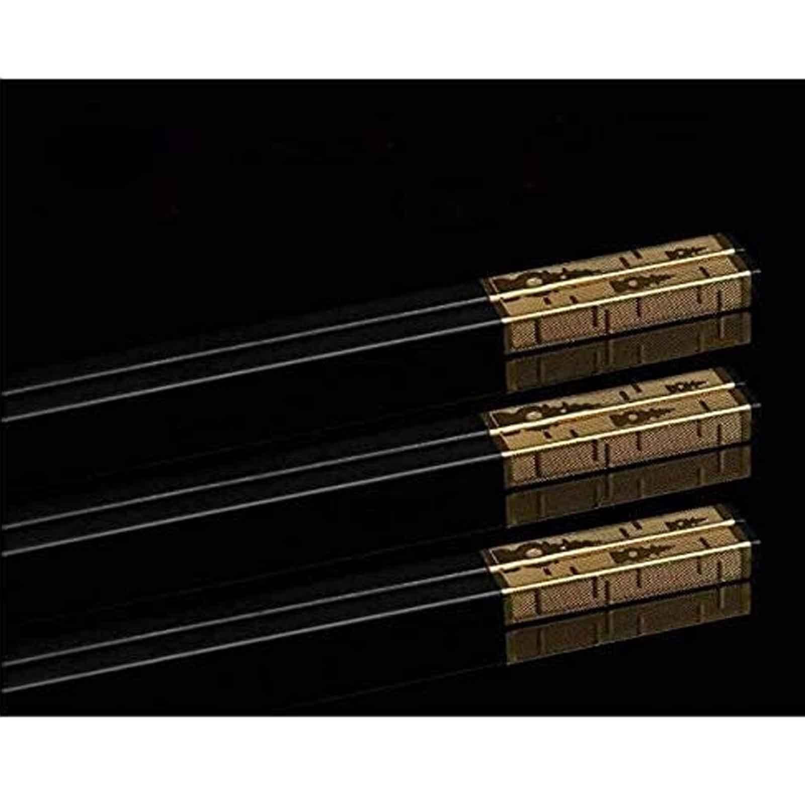 Palillos, palillos chinos reutilizables Palillos reutilizables, palillos de aleación de alto grado, palillos, sin deslizamiento, resistencia a alta temperatura, juego de oro de 10 pares, palitos de co